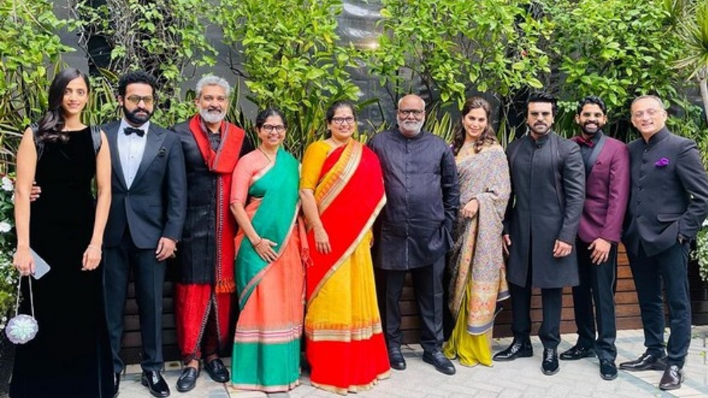 RRR team brings Indian touch to 2023 Golden Globe red carpet