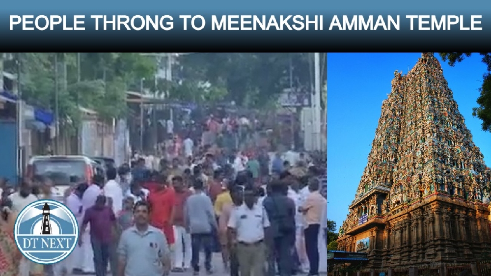 People throng to Meenakshi Amman temple