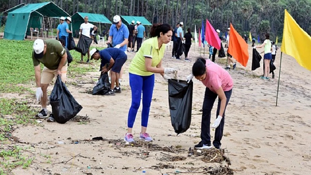 Navy conducts clean coastal drive at Visakhapatnam