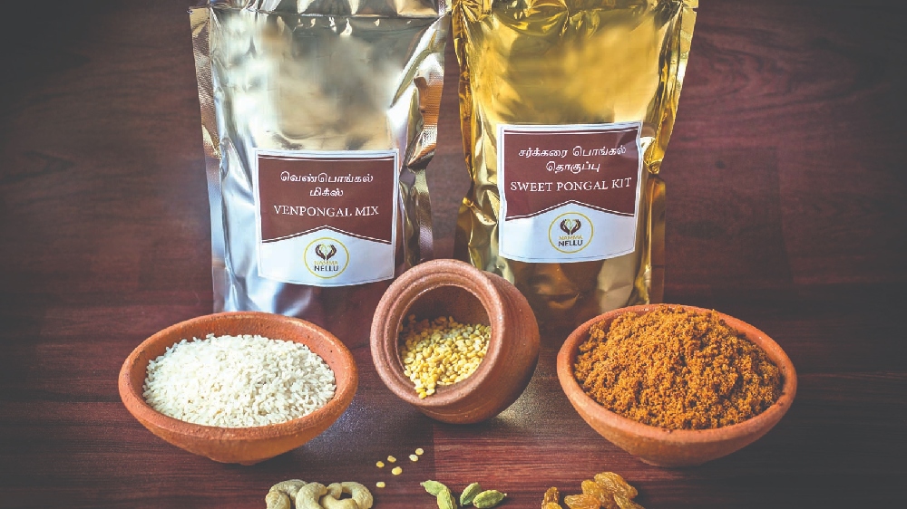 This Pongal gift hamper has rice varieties from 38 TN dists This Pongal gift hamper has rice varieties from 38 TN dists