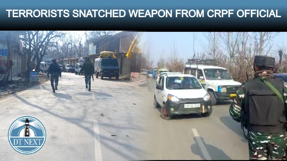 Terrorists Snatch Weapon from a CRPF Official