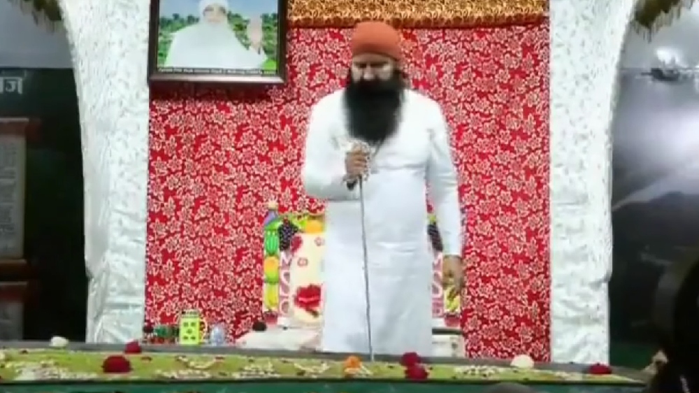 Dera chief Ram Rahim cuts cake with sword; video goes viral