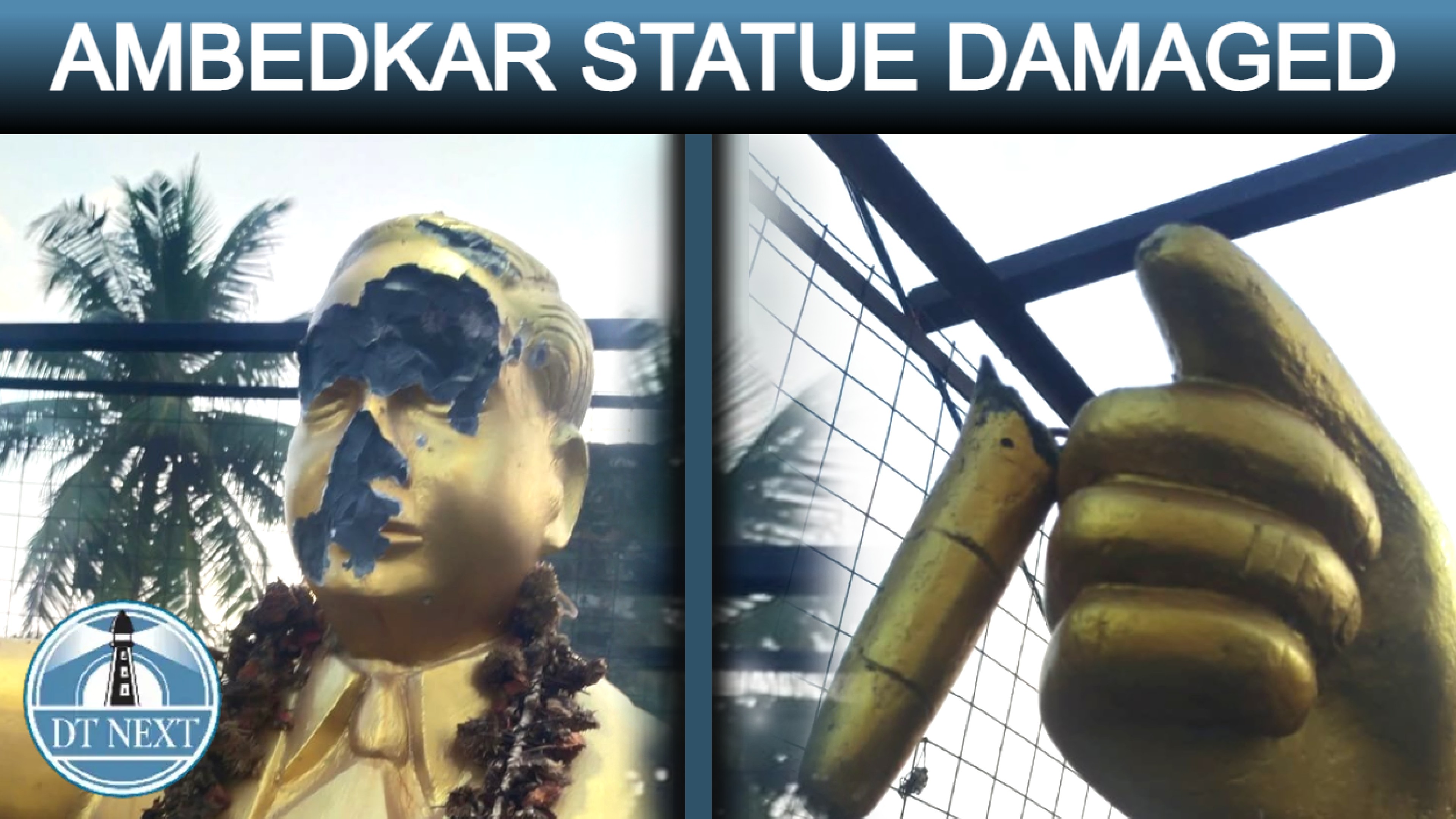 Ambedkar Statue damaged in Tamil Nadu