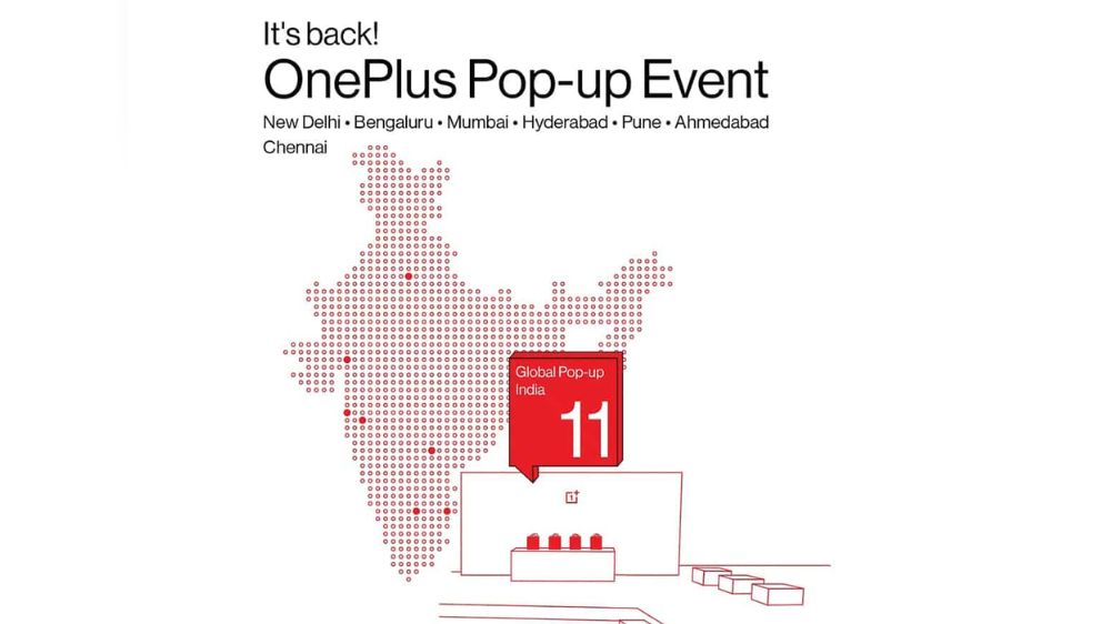 OnePlus announces pop-ups across 7 cities for newly launched products