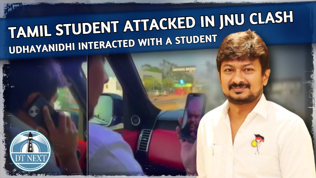 Udhayanidhi interacted with a Tamil student who attacked in JNU Udhayanidhi interacted with a Tamil student who attacked in JNU