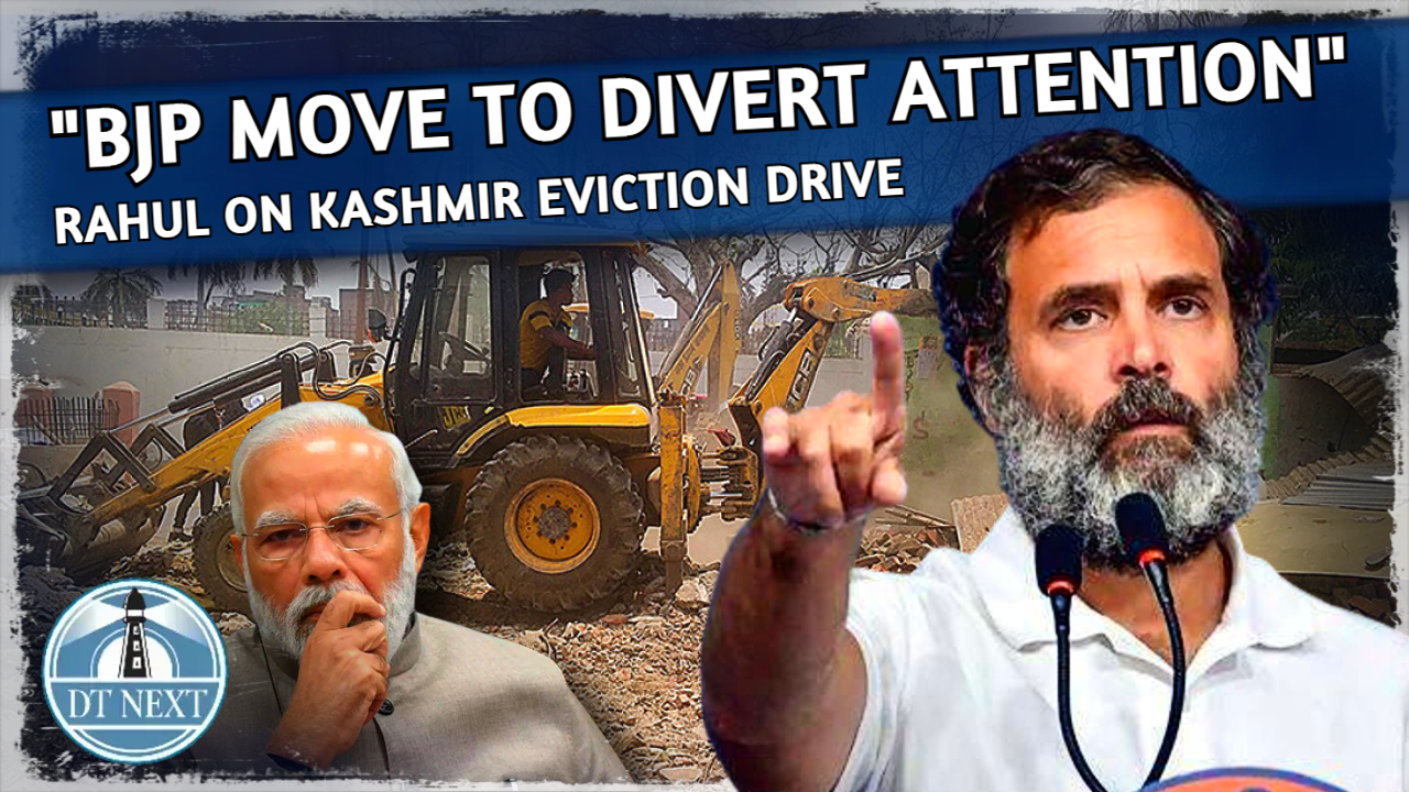 Rahul Gandhi slams BJP On Kashmir Eviction Drive Rahul Gandhi slams BJP On Kashmir Eviction Drive