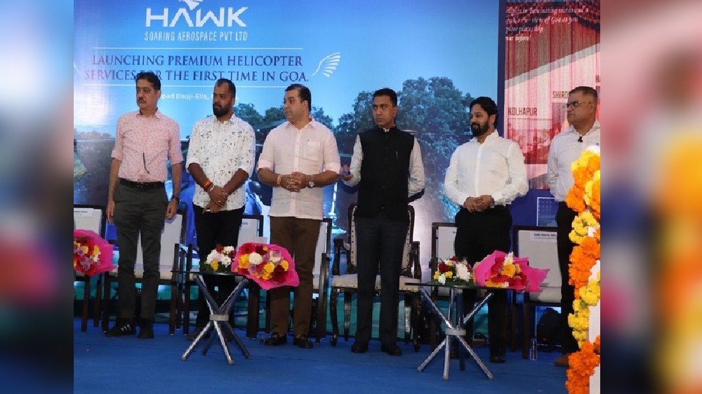 Goa CM Pramod Sawant launches helipad in Panaji Goa CM Pramod Sawant launches helipad in Panaji