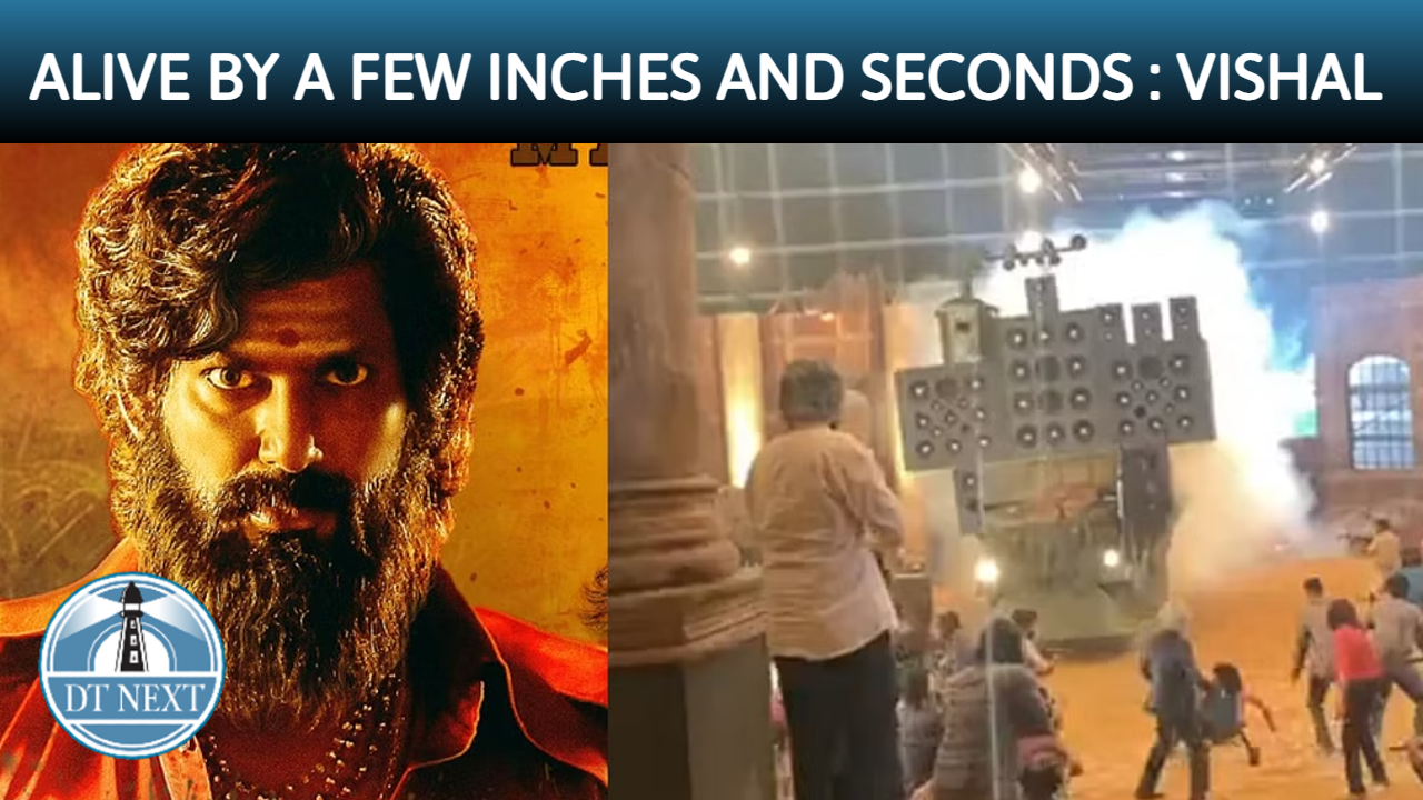 Alive by a few inches and seconds : Vishal on Mark Antony sets accident