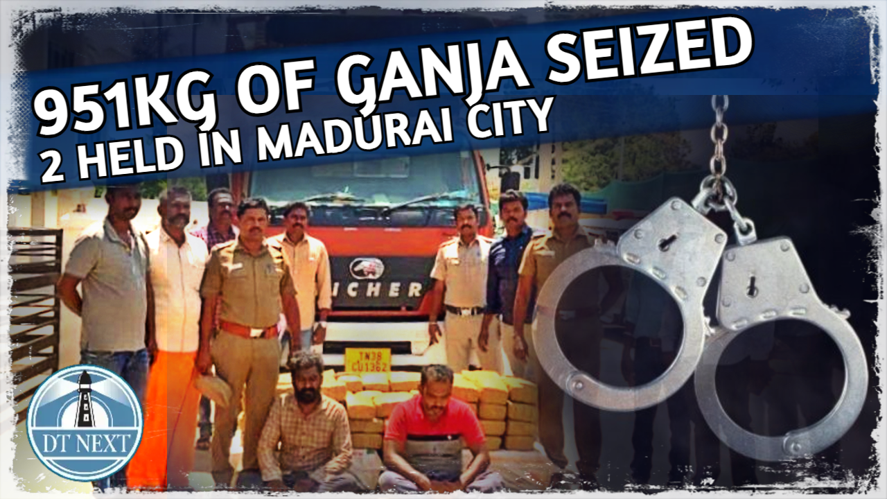 Two held for smuggling 951kg of ganja in Madurai Two held for smuggling 951kg of ganja in Madurai