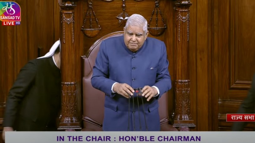 Minister’s absence draws ire of Chairman Dhankhar in Rajya Sabha