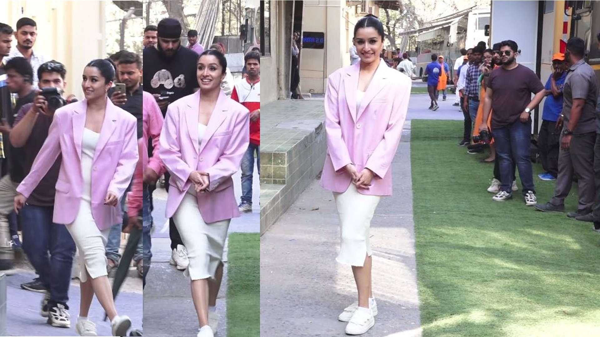 Shraddha Kapoor snapped in cute pink ensemble post brand shoot