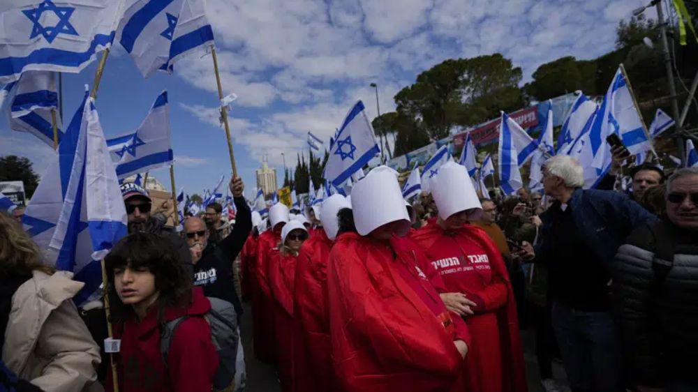 Thousands march in Israel as Netanyahu allies push overhaul