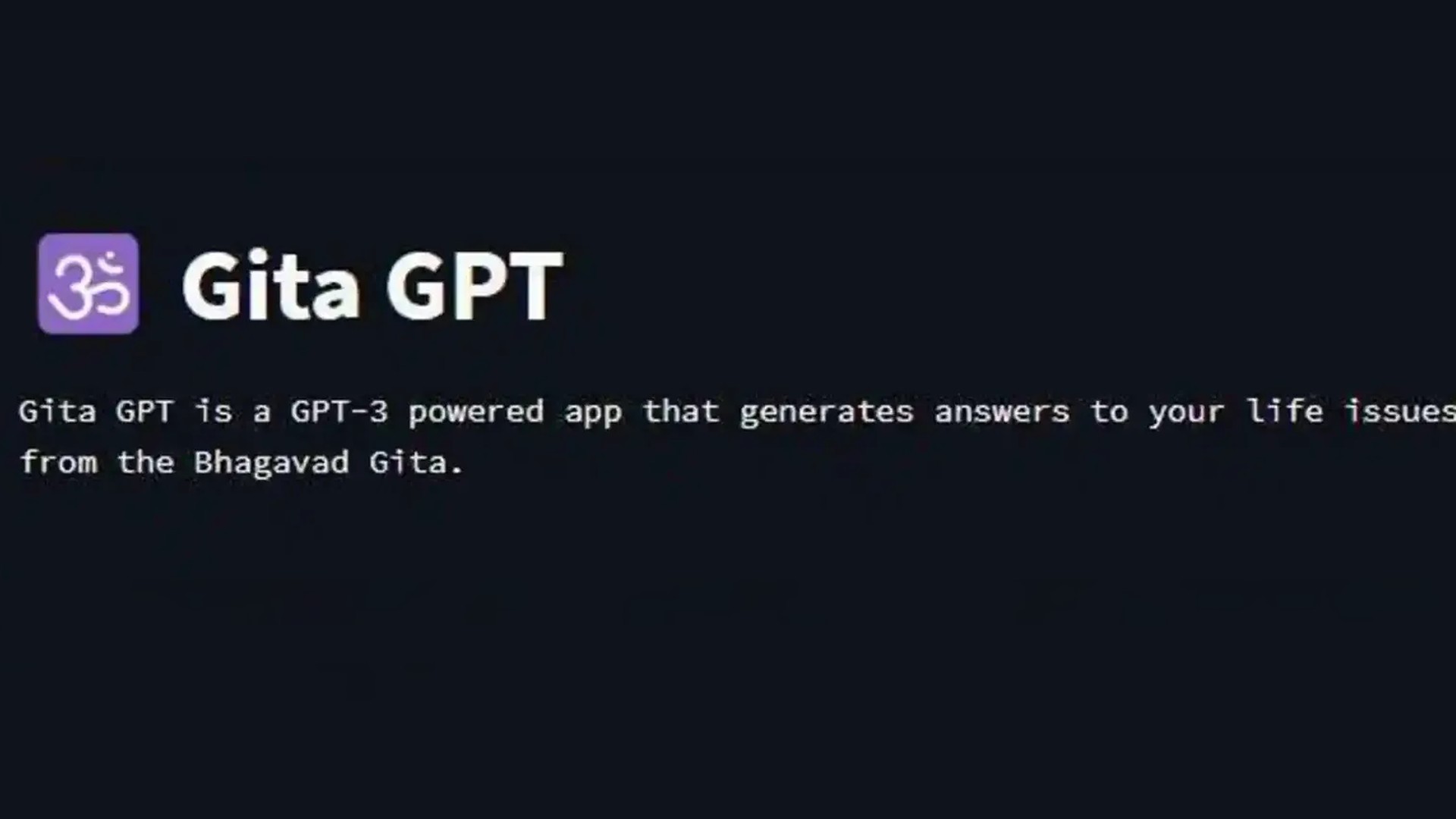 Now talk to Lord Krishna via AI chatbot based on ChatGPT