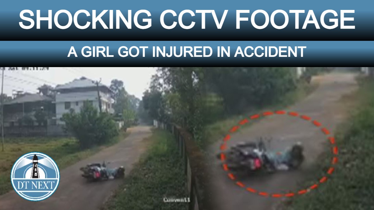 A young girl was injured after falling on the road in Kochi