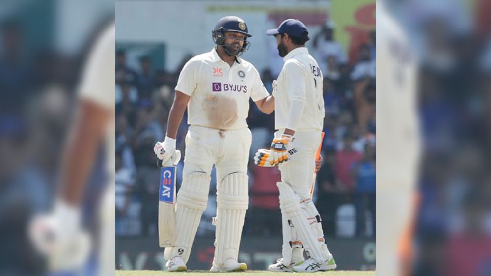 Ton-up Rohit, all-rounder Jadeja put India on top