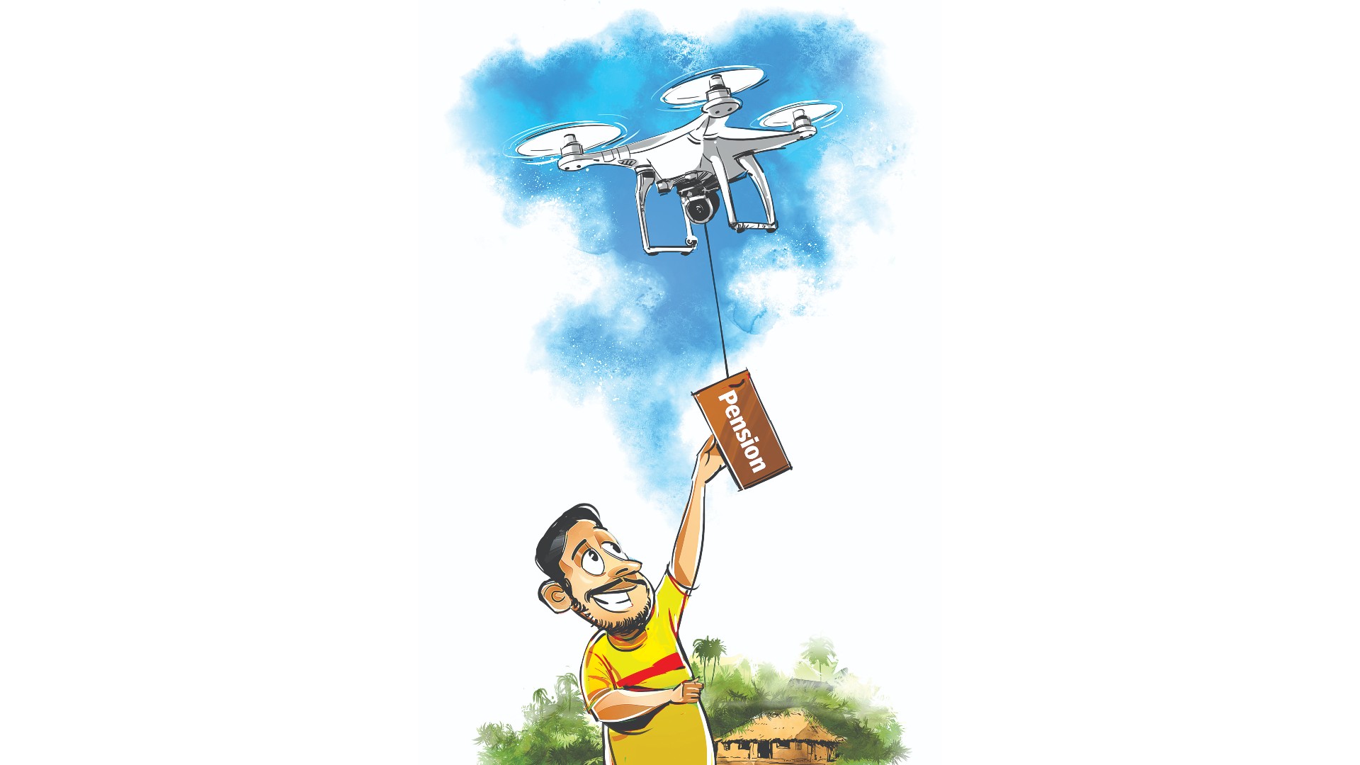 Panchayat head buys drone, delivers pension to diff-abled in Odisha