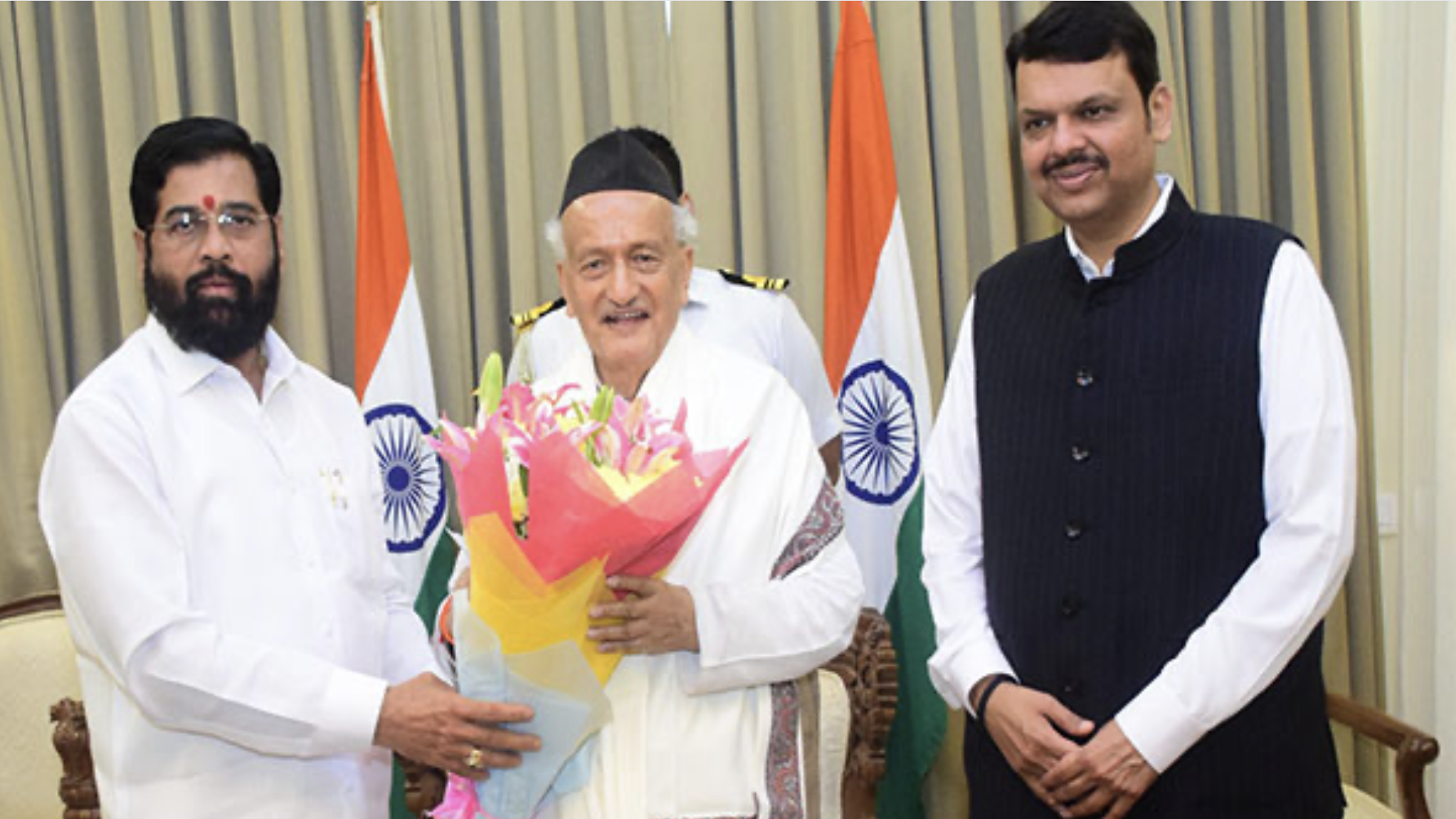 Maha: Shinde, Fadnavis gives fitting send-off to outgoing Guv Bhagat