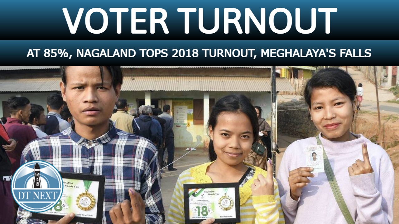 At 85%, Nagaland tops 2018 turnout, Meghalayas falls
