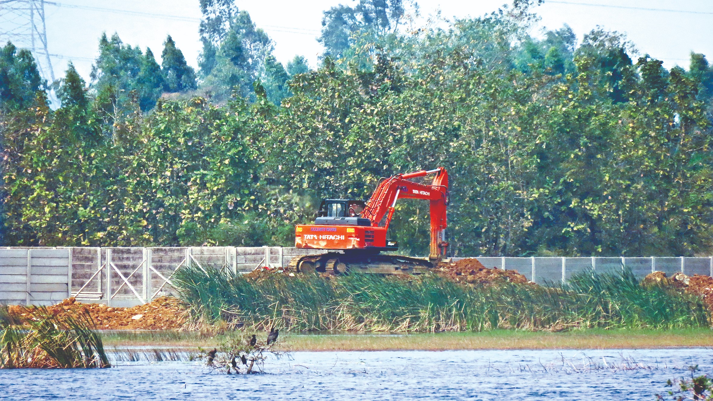 One end of Nayapakkam lake levelled with earth