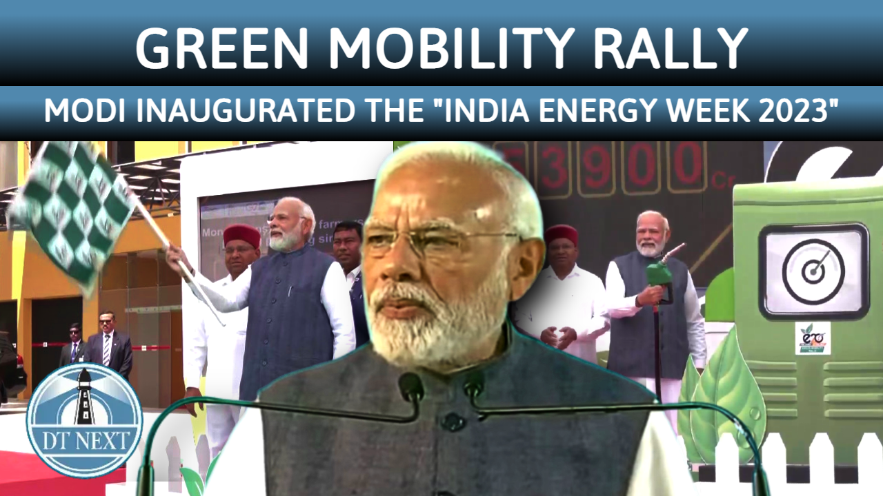 Modi flags off Green Mobility Rally Modi flags off Green Mobility Rally