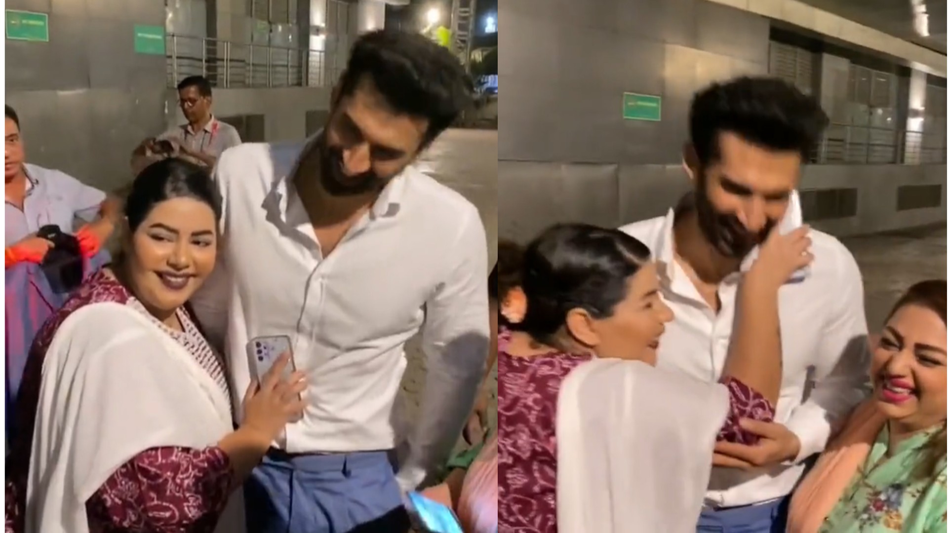 See how Aditya Roy Kapur reacted when a female fan tried to kiss him