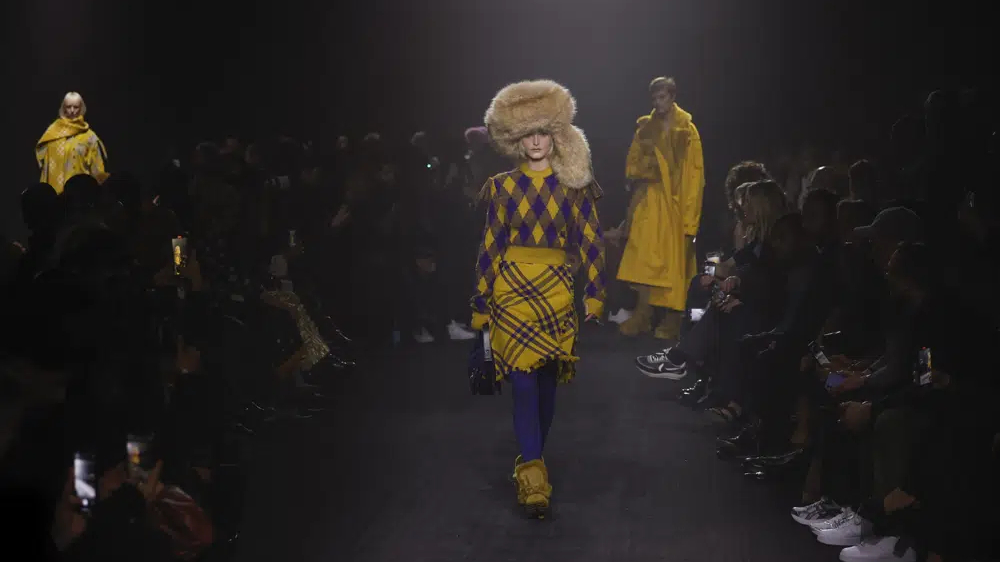 Faux fur, hot water bottles at Burberry’s new London show