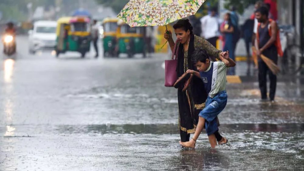 Rain, hailstorm lash parts of Delhi; Waterlogging in several areas Rain, hailstorm lash parts of Delhi; Waterlogging in several areas