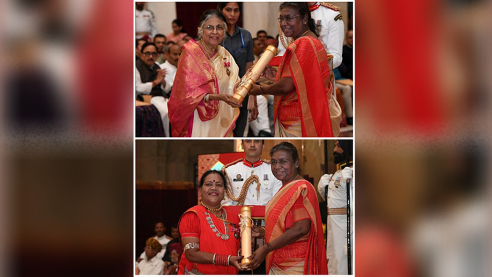 Singers Usha Barle, Suman Kalyanpur receive Padma Awards