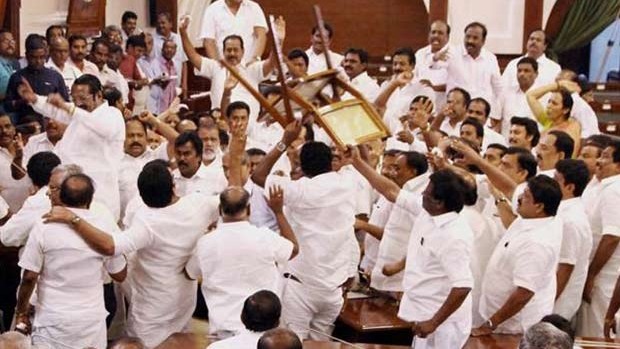 BJP creates ruckus in Assembly over arrest of Galwan martyrs dad BJP creates ruckus in Assembly over arrest of Galwan martyrs dad