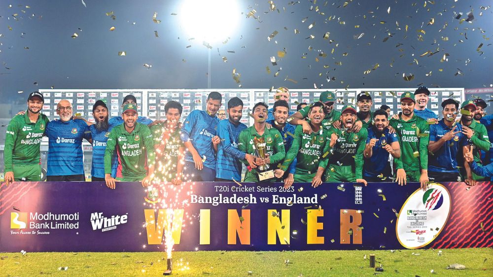 Bangladesh whitewashes world champion England in T20 series