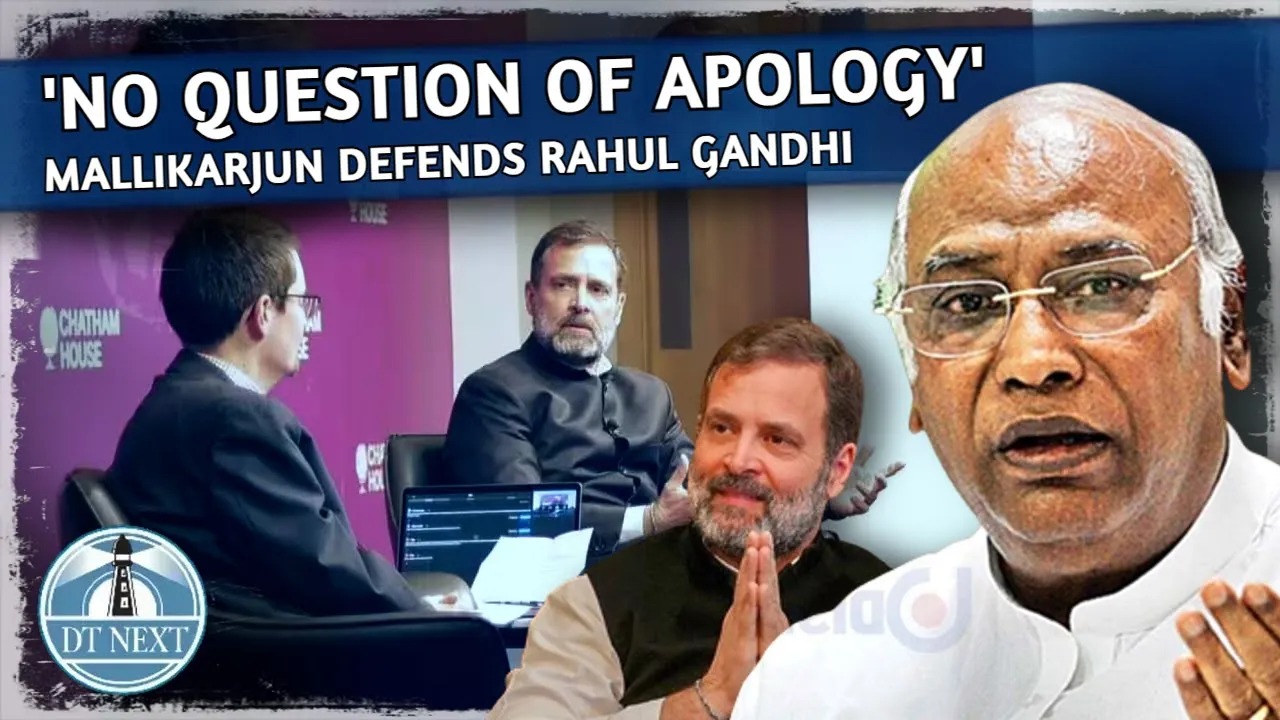 Mallikarjun Kharge on BJPs demand: No question of apology Mallikarjun Kharge on BJPs demand: No question of apology