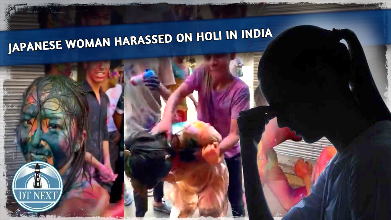 Japanese woman harassed on Holi in India