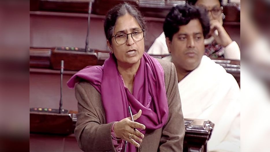 Cong MP Ranjeet Ranjan gives Suspension of Business notice in RS