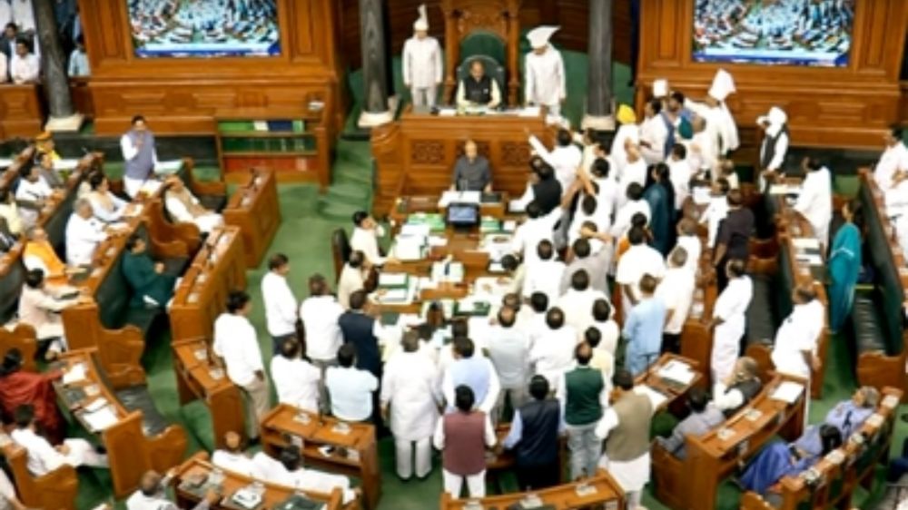 Parliament adjourned till Tue amid protests over Rahul’s remarks Parliament adjourned till Tue amid protests over Rahul’s remarks