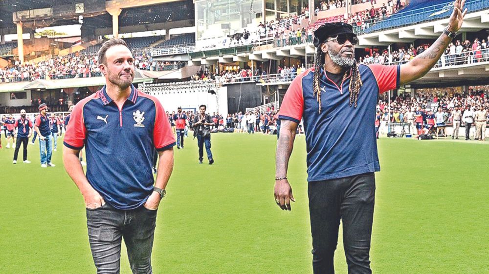 RCB retires jerseys of ABD, Gayle RCB retires jerseys of ABD, Gayle