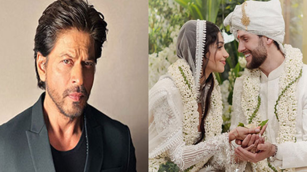 Watch: SRKs warmest hug to newlyweds Alanna Panday and Ivor