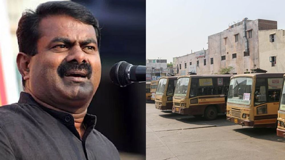 Seeman condemns privatisation of MTC buses Seeman condemns privatisation of MTC buses