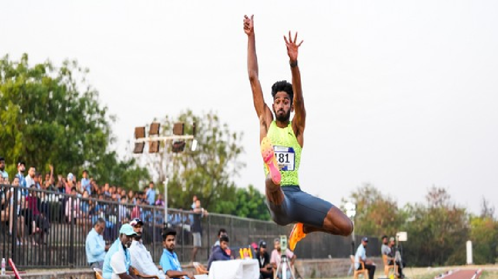 Jeswin Aldrin breaks national record, claims gold in mens long jump