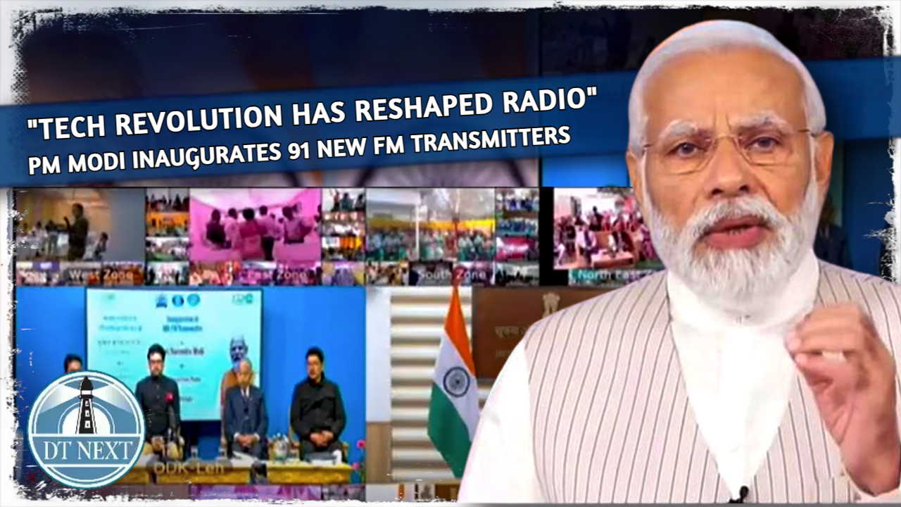 PM Modi Inaugurates 91 New FM Transmitters PM Modi Inaugurates 91 New FM Transmitters