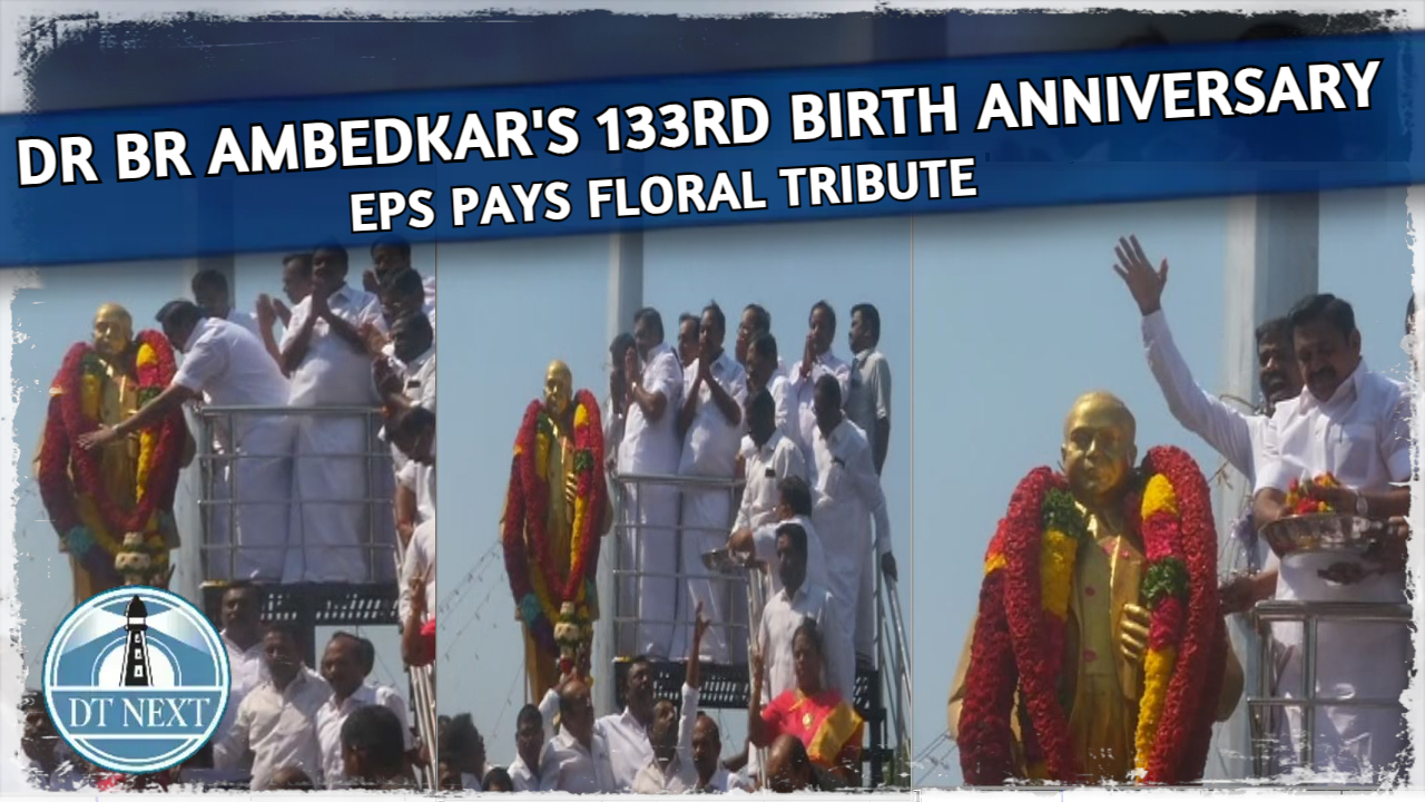 EPS pays floral tribute to BR Ambedkar on his birth anniv EPS pays floral tribute to BR Ambedkar on his birth anniv