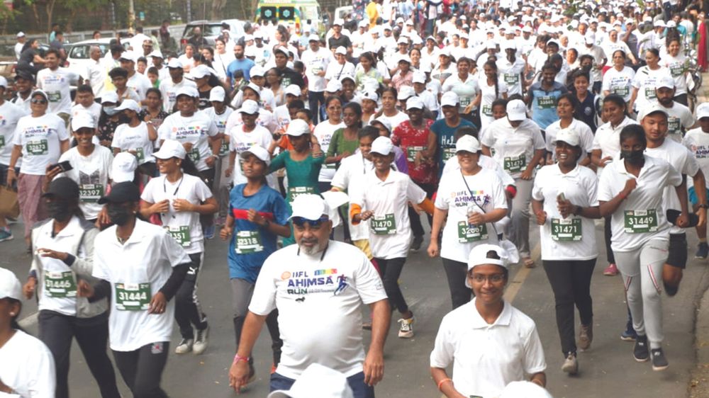 Ahimsa Run attempts Guinness Record with highest number of pledges Ahimsa Run attempts Guinness Record with highest number of pledges