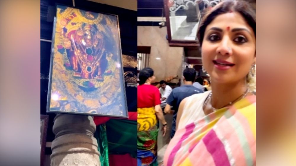 Shilpa introduces kids to Mangalorean culture, visits kuldevi temple
