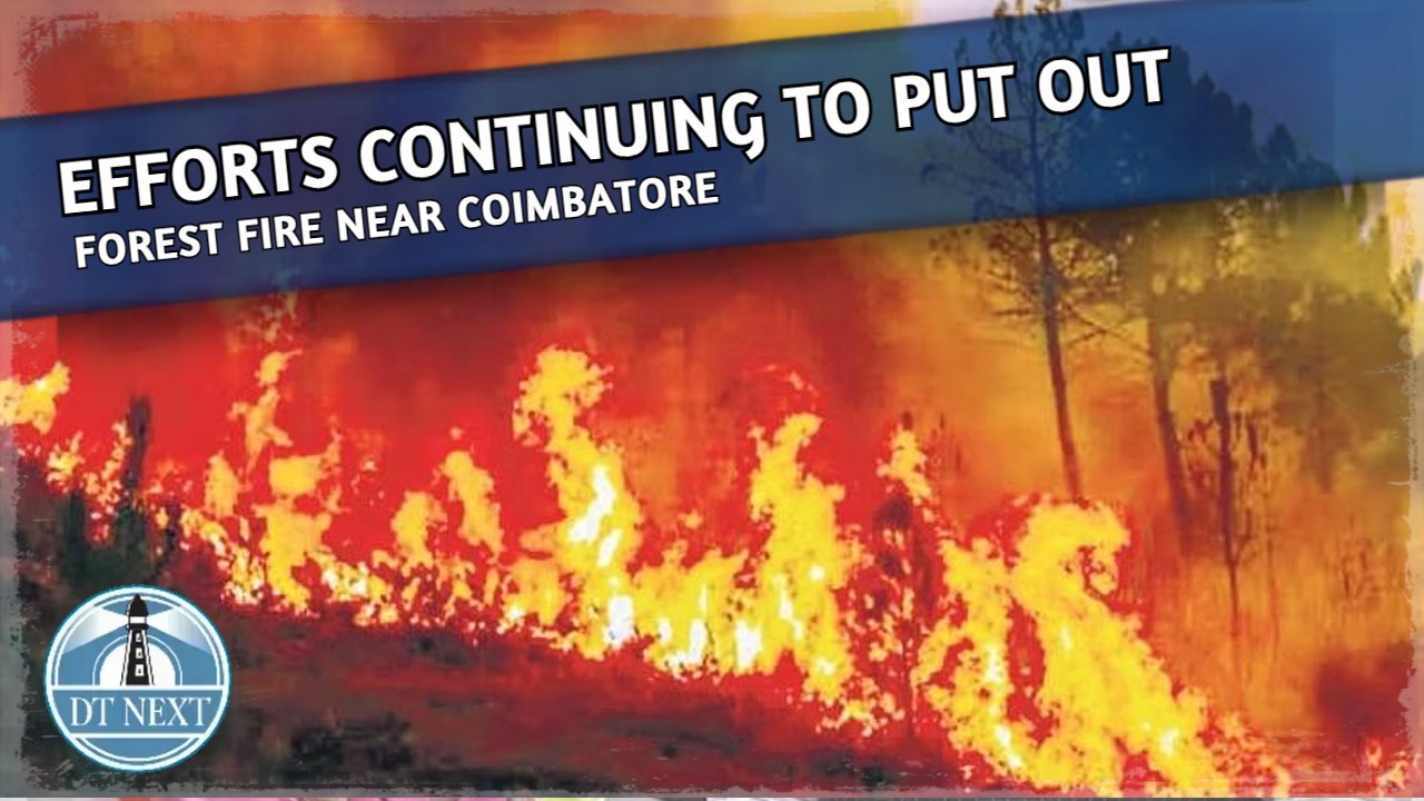 Forest fire continues for fifth day in Coimbatore Forest fire continues for fifth day in Coimbatore
