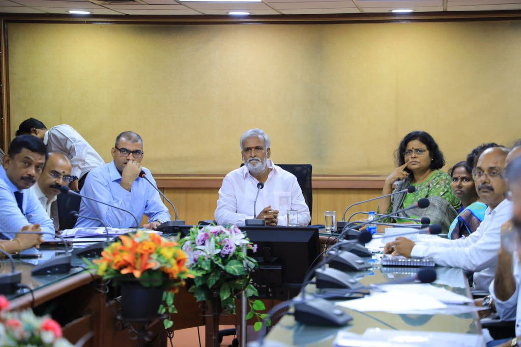 Sekarbabu meets officials on projects announced in Assembly