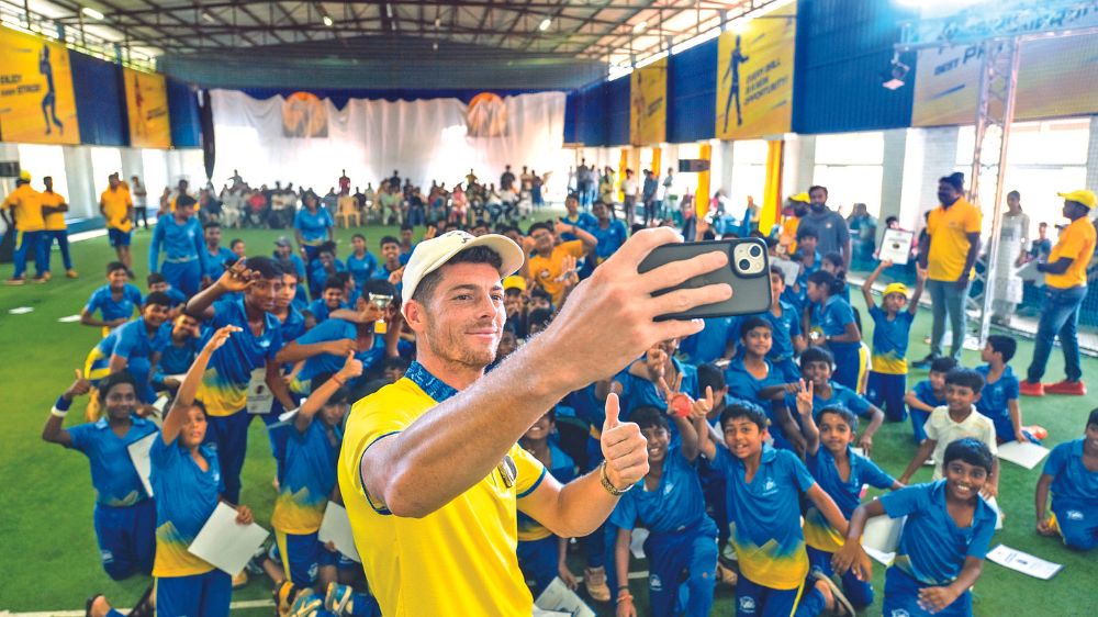Santner attends one-year celebration of Super Kings Academy Santner attends one-year celebration of Super Kings Academy