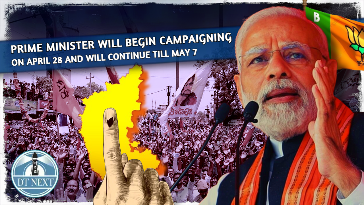PM Modi to aggressively campaign in Karnataka till May 7 PM Modi to aggressively campaign in Karnataka till May 7