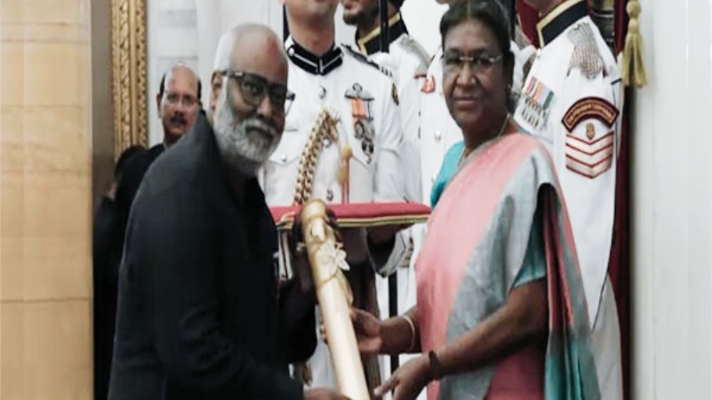 Naatu Naatu music composer MM Keeravaani receives Padma Shri