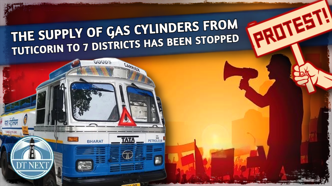 Tuticorin lorry drivers staged a protest