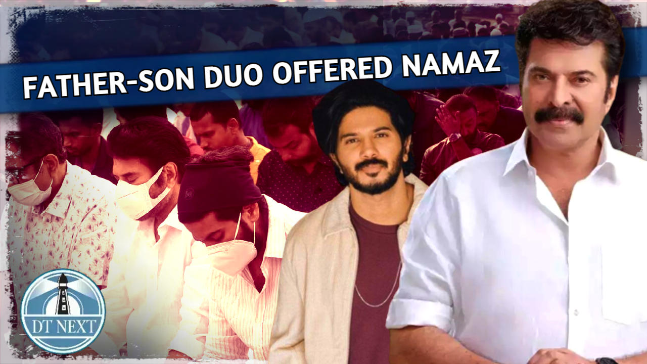 Malayalam Stars Mammootty, Dulquer Salmaan Offer Namaz On Eid