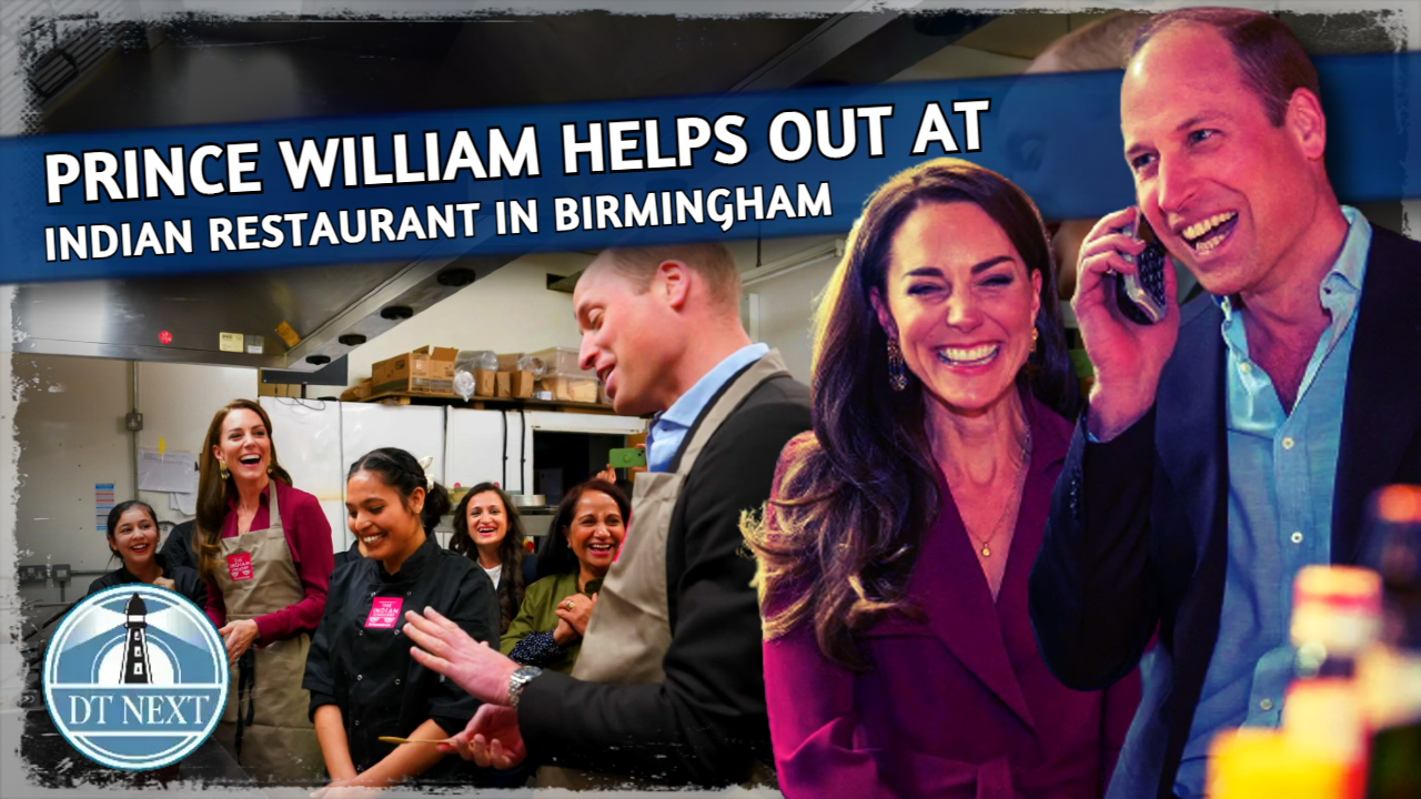 Prince William helps out at Indian restaurant in Birmingham Prince William helps out at Indian restaurant in Birmingham